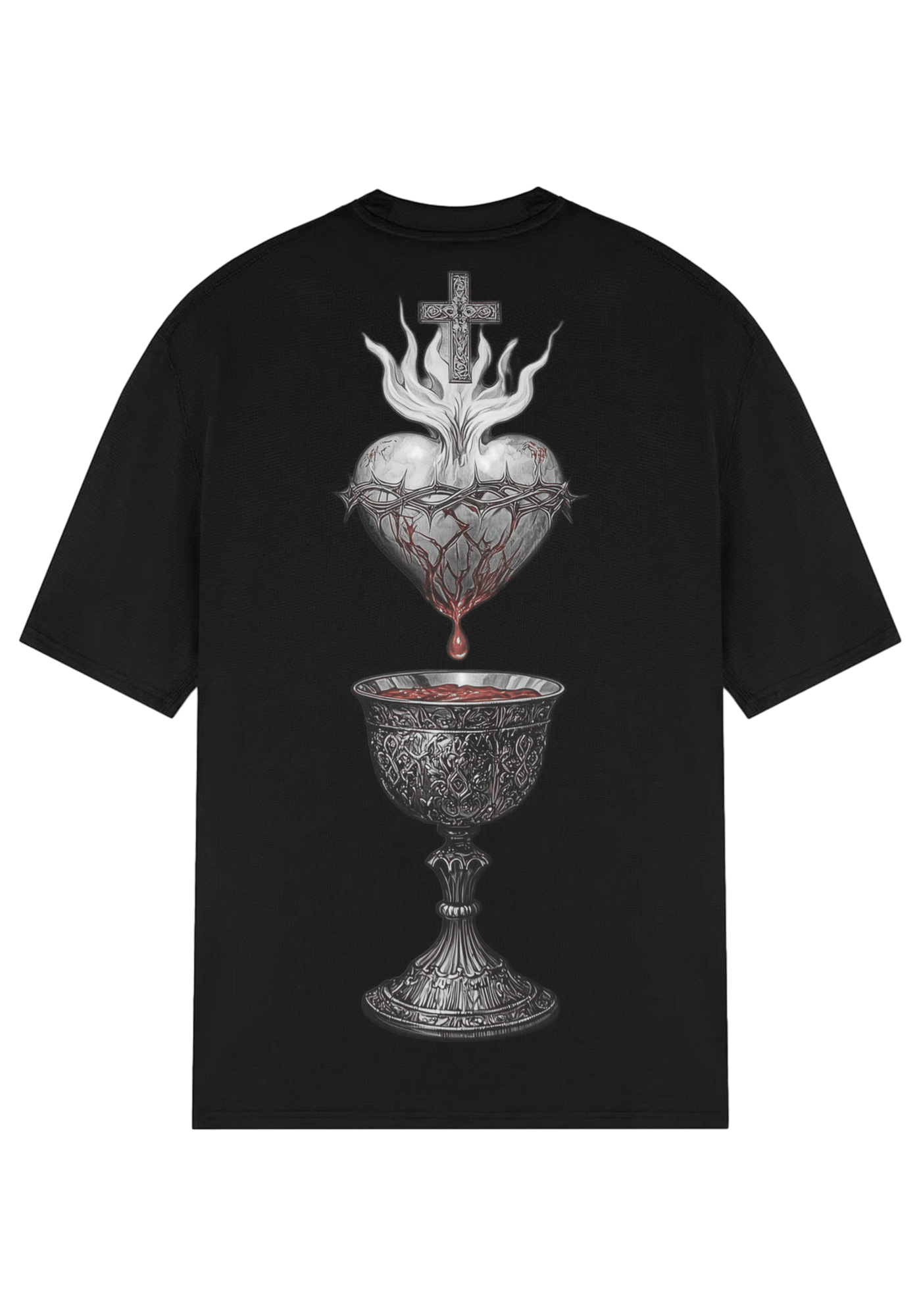 REPENT SACRED HEART OVERSIZED TEE