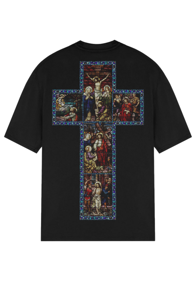 REPENT STAINED CROSS OVERSIZED TEE