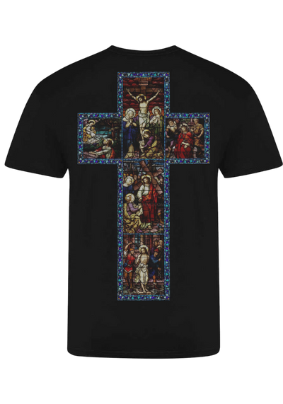REPENT STAINED CROSS FITTED TSHIRT